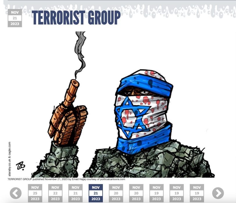 عماد حجاج  : كاريكاتير الملثم وتبادل الأسرى