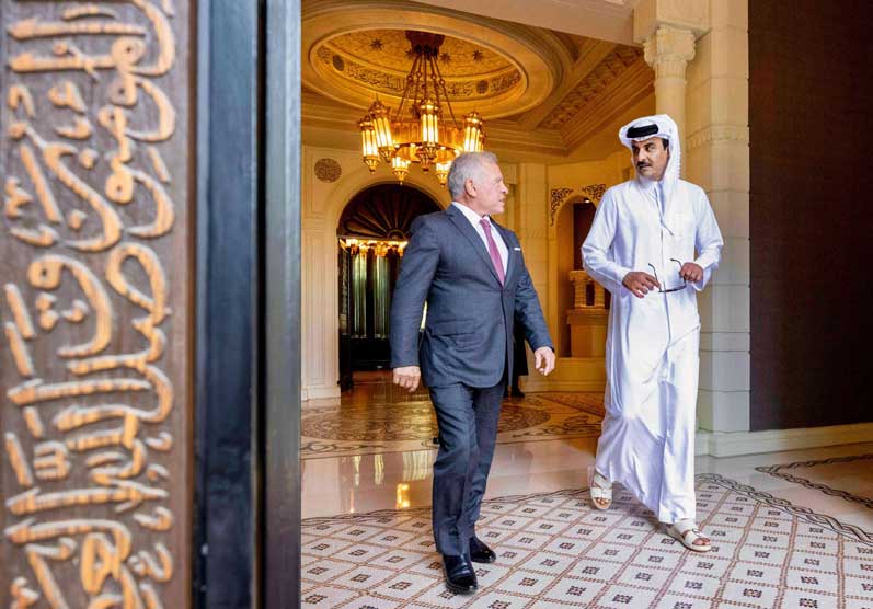 الأردن وقطر يؤكدان أهمية التوصل لحلول سياسية لأزمات المنطقة- (صور)