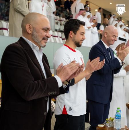 ولي العهد لجماهير الأردن: التشجيع من البداية حتى صافرة النهاية