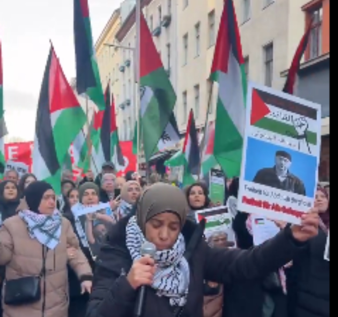 مظاهرة حاشدة في برلين تنديدا بالعدوان على غزة