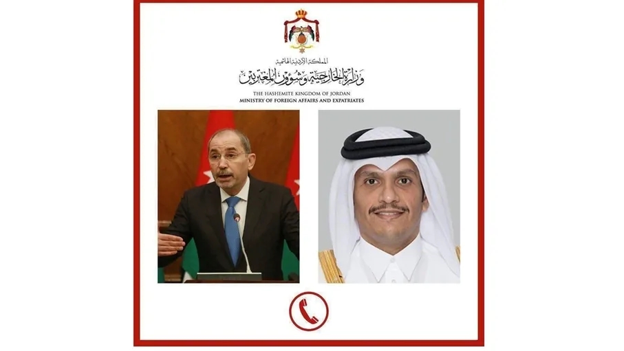 الصفدي ونظيره القطري يبحثان الاعتداءات الإيرانية