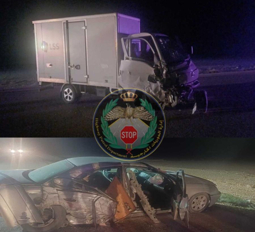 وفاة و5 إصابات في حادث تصادم بين مركبتين