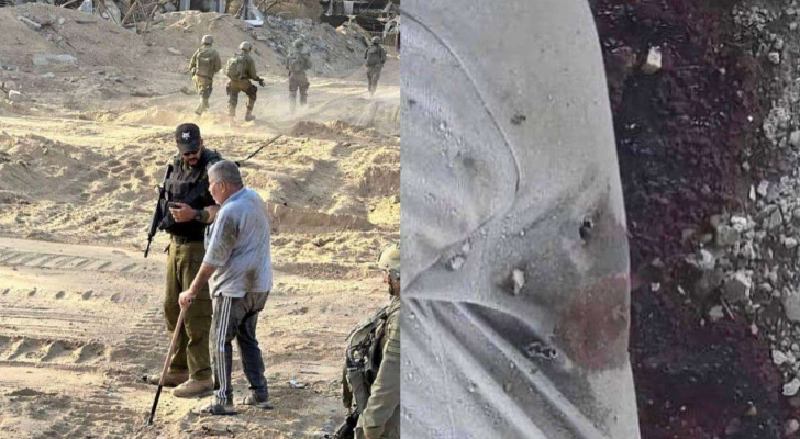 Israel executes an elderly Palestinian in the field after using him to promote their humanity