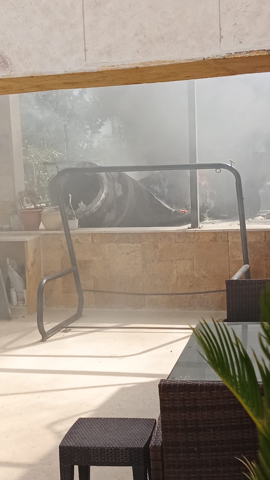 سقوط شظايا صاروخ في منطقة مرج الحمام